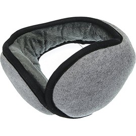 Hand By Hand™ Unisex Earmuffs Foldable Faux Fur Ear Warmers Collapsible [Gray.](One Size)