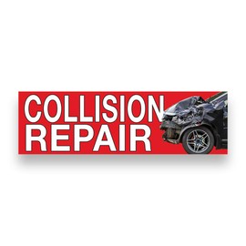 COLLISION REPAIR Vinyl Banner (Size Options) Large - 36x120