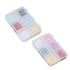 2 Boxes 12 Grids 3D Flower Nail Charms Resin DIY