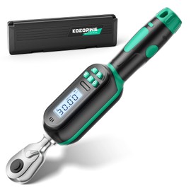 KOEORWS 1/4 Inch Drive Digital TorqueWrench, 1.11-22.13Ft.lb/1.5-30N.m, Small Electronic Torque Wrench with Preset Value, Buzzer & LED Indicator, ±2% Accuracy Torque Wrench for Bike, Bicycle