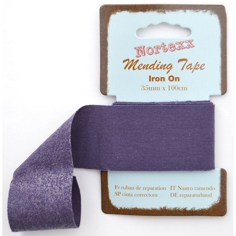 Nortexx Iron On Repair Tape-Navy, 100% Cotton, 14 x 8