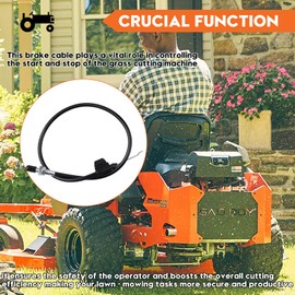 064-8057-75 Lawn Mower Brake Cable Compatible with Bad Boy Mower, Fits Models 54” MZ Magnum, Lawn Mower Brake Line, for MZ Magnum Brake Cable, 1 Pack