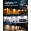 JOFIOS Fence Lights Solar Powered 12 Pack, 3000/4000/6000K 3 Modes,