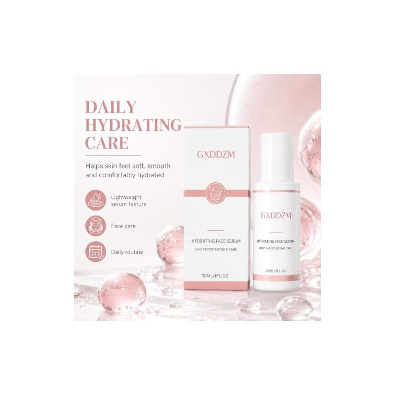 Sérum Facial Hidratante, Cuidado Hidratante Diario, 1 fl oz