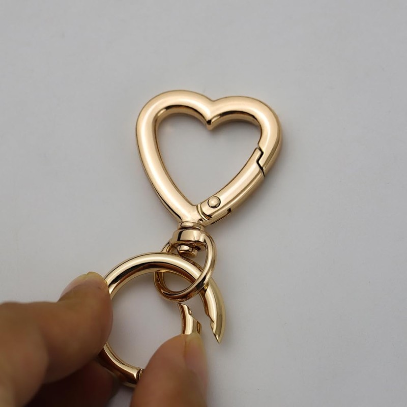 [FUSSED] 2pcs Heart Shape Alloy Swivel Lobster Clasp Spring Snap