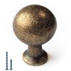 French Furniture Fittings Set of 6 Deep Antique Brass Kitchen