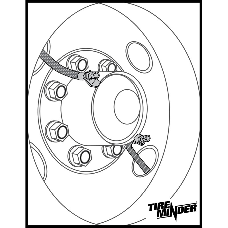 TireMinder Braided Steel Valve Extender Kit for 22 Inch Aluminum