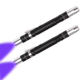 MVIOCS 2 Pack UV-Taschenlampe, tragbare Schwarzlicht-Taschenlampe, LED-Taschenlampe mit weißem Licht und UV-Licht-Kombination, Schwarzlicht-Haustier-Urin-Detektor für Hund, Katze, Bettwanzen,