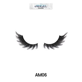 Laflare 3D MINK ANGEL Eyelashes, Soft, Feather-Light, Double-Layer, Voluminous, Glamorous, Fluffy, Striking Look, Reusable Premium Quality False Mink Lashes (AM06)