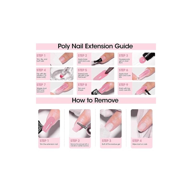Gel De Extensión De Uñas - Juego De 12 Kit