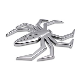 Metalhead Spider Chrome Metal Auto Emblem