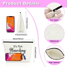 Mxrymvu Book Lover Gifts Bibliophile Gifts Makeup Bag Reading Book Club Gift for Women Cosmetic Bag Birthday Gift for Reader Girl Book Worm Gift Bookish Gifts Librarian Gifts Travel Cosmetic Pouch