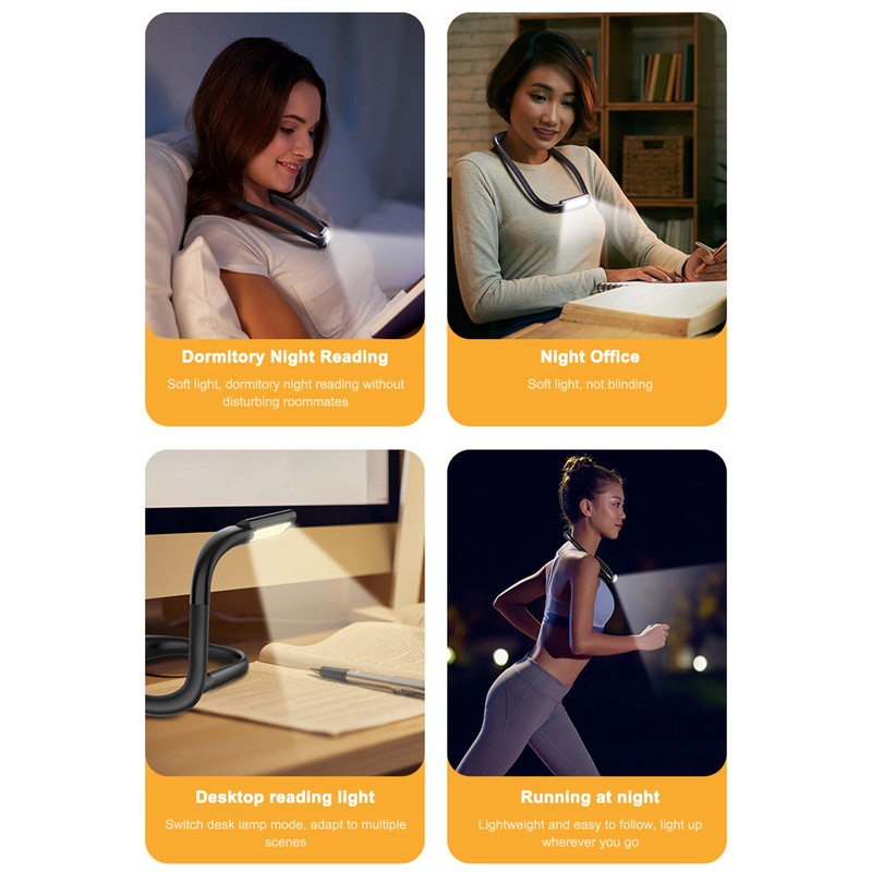 Bendable LED Neck Reading Light Adjustable Brightness Desk Lamp for