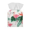 JooMeryer Square Tissue Box Cover Pink Flamingos Tissue Box Covers