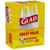 Glad Tall Kitchen Handle-Tie Trash Bags - 13 Gallon White,
