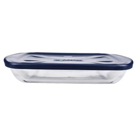Anchor Hocking Oven Basics 4 Piece Bake-N-Take Bakeware Set, Navy Blue