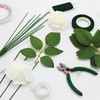 Vignor 100 Pcs Artificial Flowers Green Leaf Bulk Faux Greenery