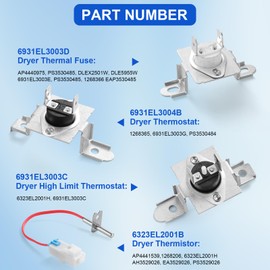 6931EL3003C 6931EL3003D Dryer Thermistor Kit Compatible with Lg Kenmore