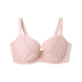 Amphipolis BBJ302 Women's Bra for Glamours, High Armpit Design, Firmly Suppressed and Neat Armpit Bra, Plump Bust, Supports Up to G Cups, Expands up to 95, PI