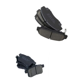 ABHOOHBA Front & Rear Ceramic Disc Brake Pad Kit w/Chemicals for Acura for TSX 2.4L 2004-2010,for Honda for Accord 2.4L/3.5L 2008-2010 BFA15057 45022SEAJ11