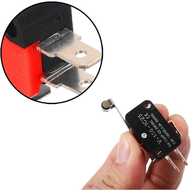 A-DIGISHUO 10pcs Micro Limit Switch V-156-1C25 Hinge Roller Lever Arm