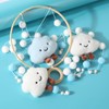 Swecomze Baby Wind Crib Chime with Felt Balls, 3D Clouds,