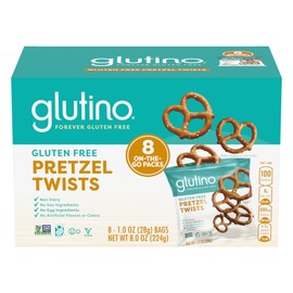 Glutino Gluten Free Pretzel Twists, Gluten Free Snacks, 1 oz. 8-Count (Packaging May Vary)