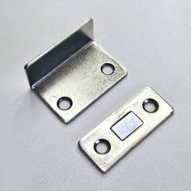 90-Degree No-Drill Magnetic L-Shape Door Stopper Black 7ea