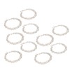5 Pair Silver Hoop Earrings Retro Simple Lightweight Zinc Alloy