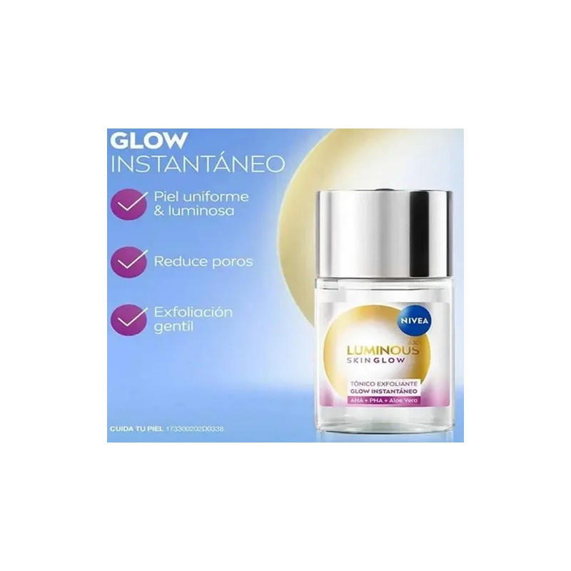 Nivea Luminous Efecto Glow Tonico 100ml + Serum Facial 30