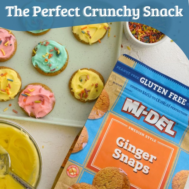 Mi-Del Gluten Free Ginger Snaps 8 oz (Pack of 1)