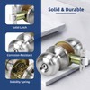 Loqron Privacy Door Knob, Keyless Interior Door Lock, Flat Ball