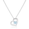 Bloom 0772-1561-0019-0000 Silver Rhodium Plated Cubic Zirconia Heart Necklace, Silver,