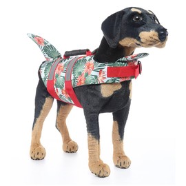 Airshi Chaleco Salvavidas para Perros, Estilo Hawaiano Tira Reflectante Cómoda Chaleco Salvavidas para Perros Diseño de Gancho y Bucle Correas de Hebilla Flexibles Hermoso para