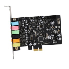 1 pcs PCI-E 7.1 HiFI High Fidelity 8 Track Internal Surround PCI Sound Card Black