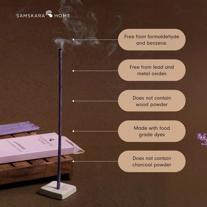 Samskara Lavender Incense Sticks Agarbatti | Pack of 10 |
