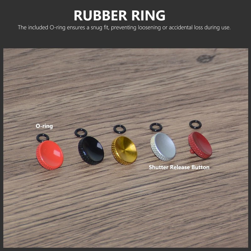 5 Pack Shutter Release Button,Pure Copper Knurled Concave Surface Camera