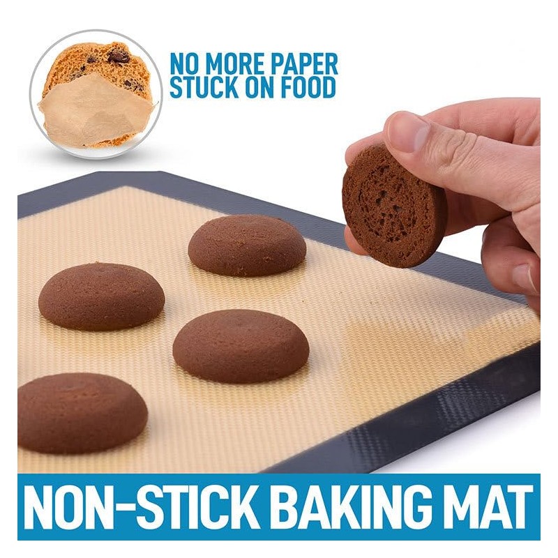 Silicone Baking Mat, 16.5" x 11.6" Silicone Cookie Sheets for