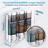 Shampoo and Conditioner Dispenser,GlintGath Shower Dispenser 3 Chamber No Drill