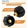 4PCS QCC1 Nut Propane Gas Fitting Adapter Kit,5040 QCC1 Nut