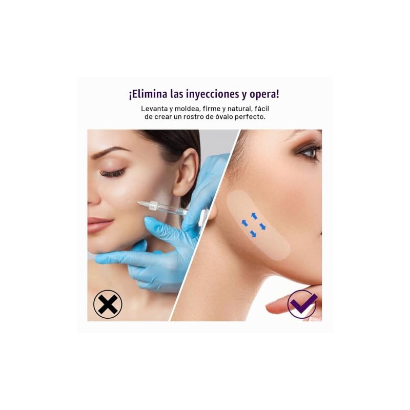Bluemega Cinta Lifting Facial Estirar la Piel, 40 Pcs
