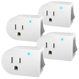 Fosmon toma a tierra con interruptor de encendido/apagado (4 unidades), interruptor extensor de enchufe eléctrico de 3 clavijas, adaptador de corriente de un solo puerto 245J, protector de