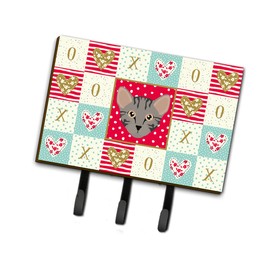 Caroline's Treasures CK5156TH68 Safari Cat Love Leash or Key Holder, Red, Wall Hooks, Key Hooks Holder, Coat Rack Wall Mount, Coat Hooks, Hooks for Hanging Keys, Towels, Aprons, Leashes,