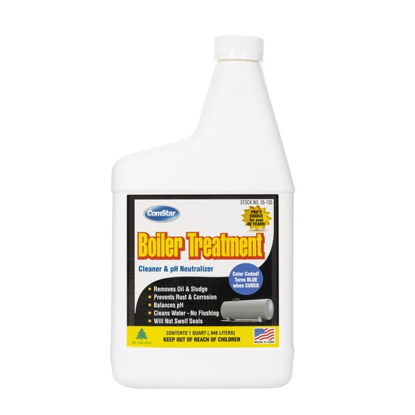 ComStar Boiler Treatment w/Blue Color Indicator, Boiler Water Cleaner &