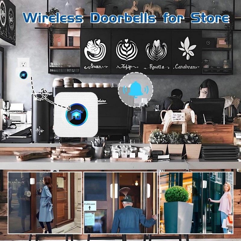 Door Chime, Wireless Door Sensor Chime When Door Opens, Door