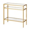 Henn&Hart Sivil Side Table, 24" Wide, Black