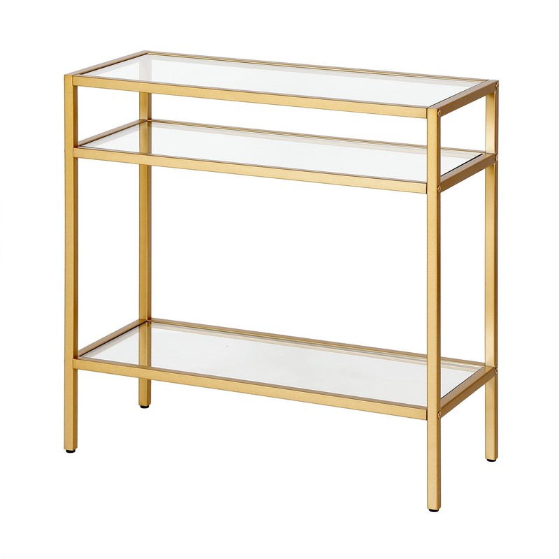 Henn&Hart Sivil Side Table, 24" Wide, Black
