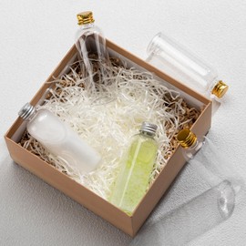 Tekson - Botellas de viaje vacías de 3.4 onzas (5 unidades), recipiente cosmético de tamaño de viaje, botella exprimida para champú, acondicionador