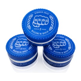 3 x Aqua Wax Barber Shop Bros Hair Wax (Red)