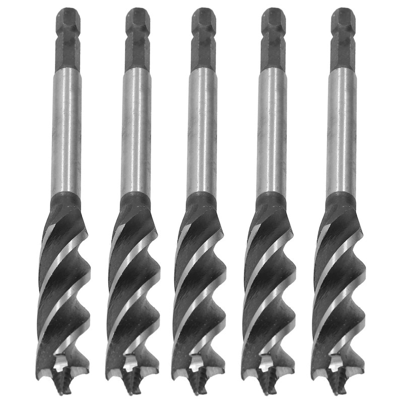 5Pcs Woodworking Drill Bit Metal Hole Saw Auger Bit 4‑Fulte